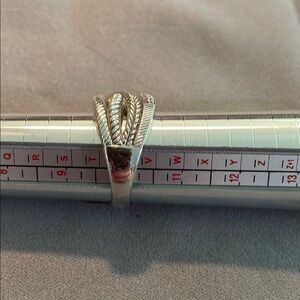 Judith Ripka Silver Chevron Ring